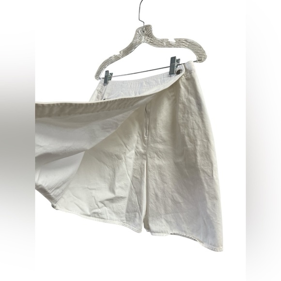 Vintage denim white wrap skirt skort - Picture 2 of 4